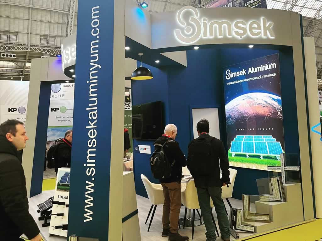 Simsek Aluminium exhibition stand at London Build Show 2022